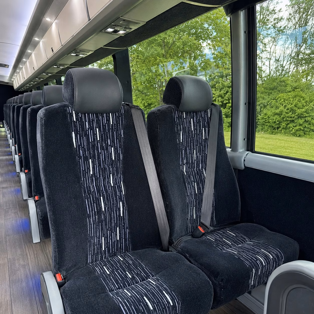 rialto 56 passenger charter bus rental